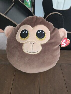 Ty Beanie Babies Squish A Boo Round Monkey Plush